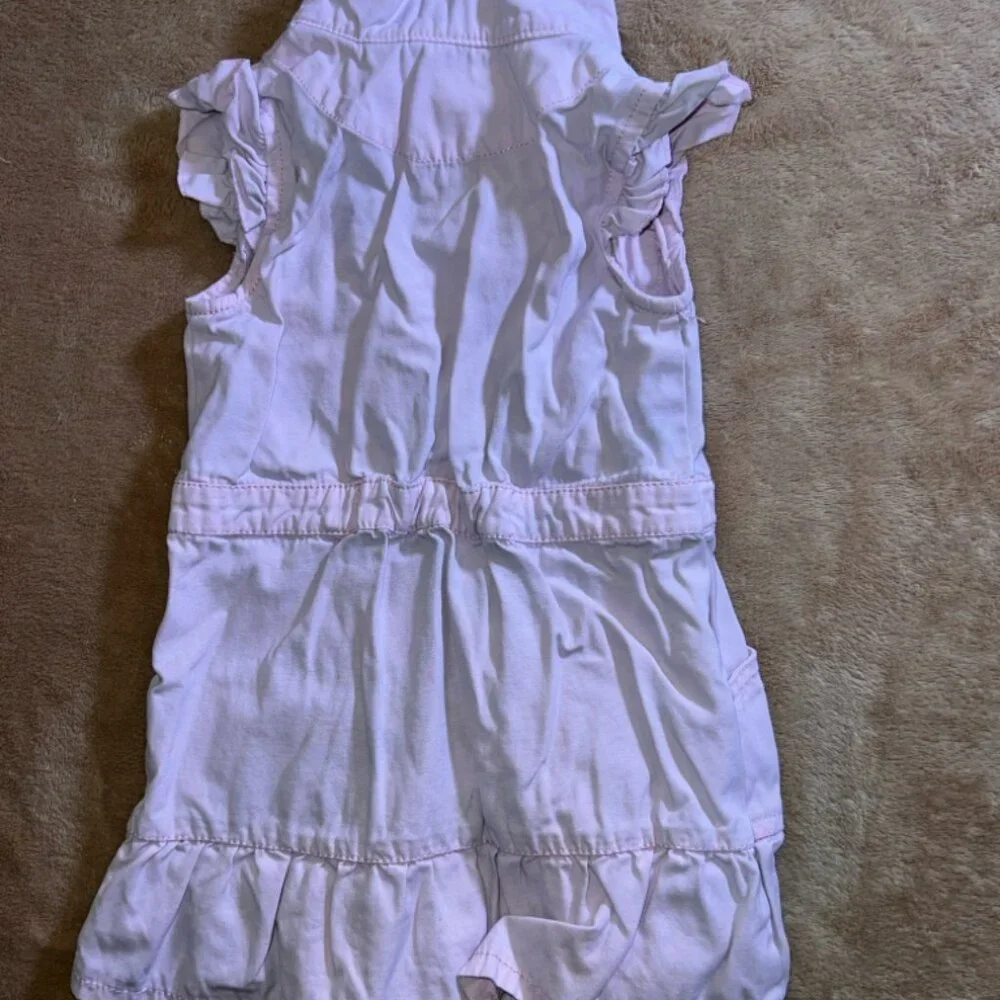 Vtg Children's Place Girls 24 Months Pale Pink Button Sleeveless Tie Belt Dress - Picture 6 of 6